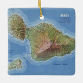 Maui Island  Map Keramisch Ornament (Voorkant)