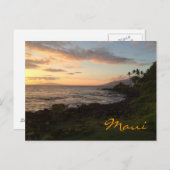 Maui Island Sunset Briefkaart (Voorkant / Achterkant)