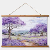 Maui Jacaranda Bomen Hangend Wandkleed (Voorkant)