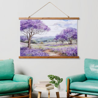 Maui Jacaranda Bomen Hangend Wandkleed