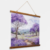 Maui Jacaranda Trees Hangend Wandkleed (Gebogen)
