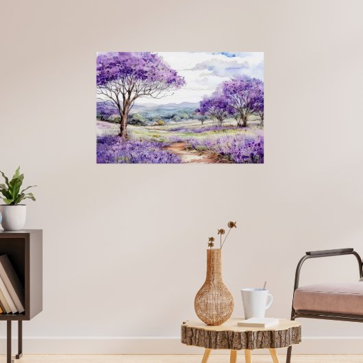 Maui Jacaranda Trees Poster (Woonkamer 3)