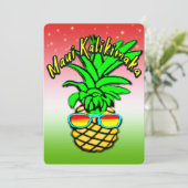 Maui Kalikimaka Pun Hawaiian kerstananas Kaart (Staand voorkant)