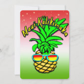 Maui Kalikimaka Pun Hawaiian kerstananas Kaart (Voorkant)
