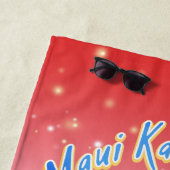 Maui Kalikimaka Pun Hawaiian kerstananas Strandlaken (In situ)