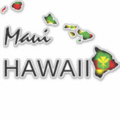 MAUI - KANAKA MAOLI EILANDEN HAWAI BLK STICKER (Voorkant)