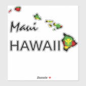 MAUI - KANAKA MAOLI EILANDEN HAWAI BLK STICKER (Vel)