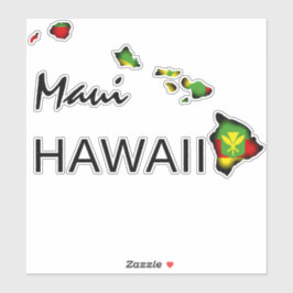 MAUI - KANAKA MAOLI HAWAII EILANDEN ZWART STICKER
