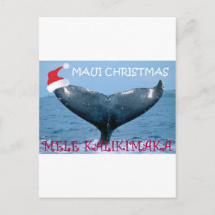 MAUI KERSTMIS "MELE KALIKIMAKA" WALVISSTAART KAART