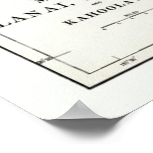 Maui, Lanai, Molokai, Kahoolawe  Map 1890 Poster (Hoek)