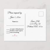 Maui Lei op Secret Beach RSVP Uitnodiging Briefkaart (Achterkant)