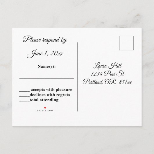 Maui Lei op Secret Beach RSVP Uitnodiging Briefkaart (Achterkant)