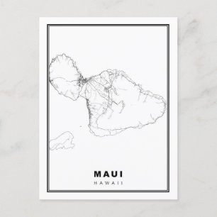 Maui Map Briefkaart