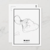 Maui Map Briefkaart (Voorkant / Achterkant)