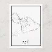 Maui Map Briefkaart (Voorkant)
