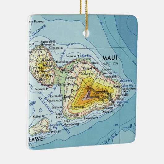 Maui  Map Keramisch Ornament (Rechts)