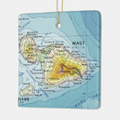 Maui  Map Keramisch Ornament (Links)