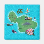 Maui Map Magneet (Voorkant)