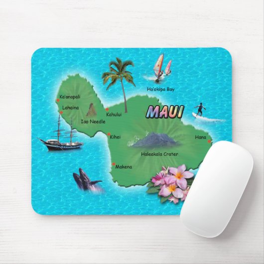 Maui Map Muismat (Met muis)