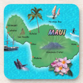 Maui Map Onderzetter (Voorkant)
