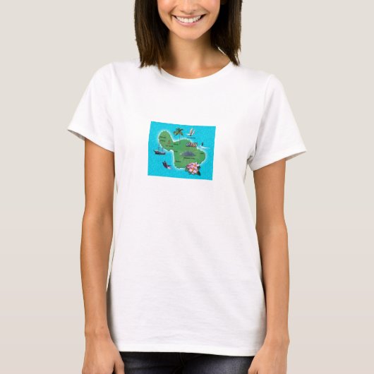 Maui Map T-shirt (Voorkant)