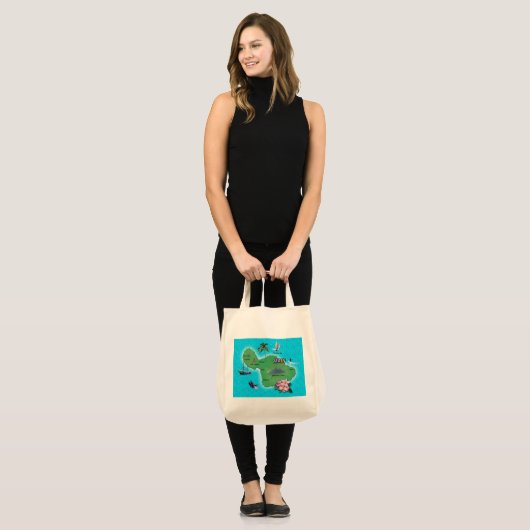 Maui Map Tote Bag (Voorkant (model))
