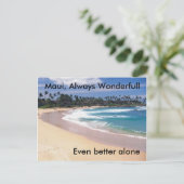 Maui, Maui, altijd wondervol, nog beter alleen Briefkaart (Staand voorkant)