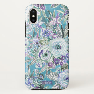 MAUI MINDSET Mystic Violet Aqua Floral Case-Mate iPhone Case