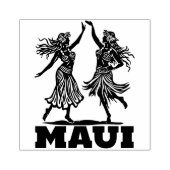 Maui Mooie Hawaiian Hula Dancer Rubber Stamp Rubberstempel (Afrduk)