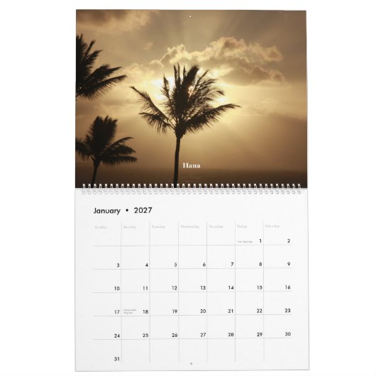 Maui Natuur Agenda Kalender (Jan 2027)