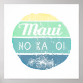 Maui No Ka Oi  Typografie Poster (Voorkant)