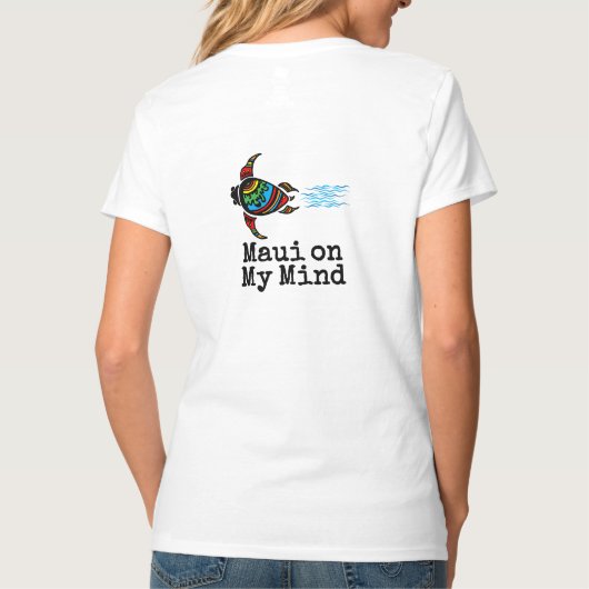 Maui op mijn Mind Turtle T-shirt (Achterkant)