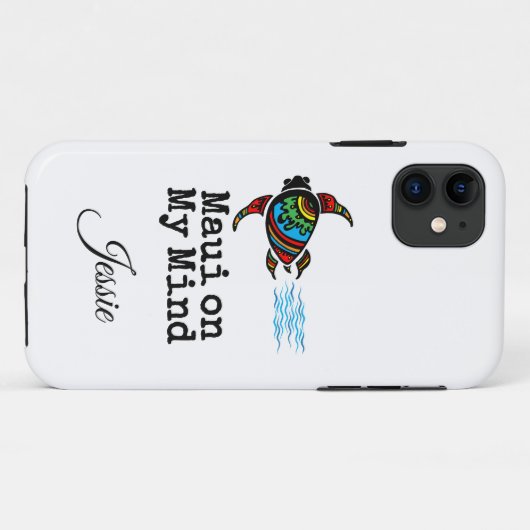 Maui op mijn Zee Turtle Case-Mate iPhone Case (Achterkant (horizontaal))