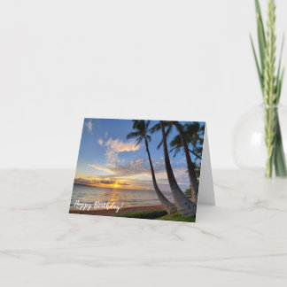 Maui Palm Trees en Sunset Kaart