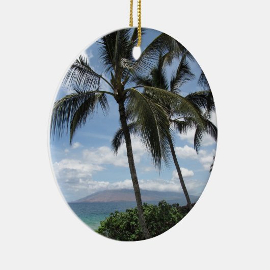 Maui Palm Trees Keramisch Ornament (Rechts)