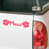 Maui Pink Hibiscus Bumpersticker (Op Truck)