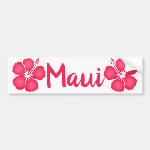 Maui Pink Hibiscus Bumpersticker