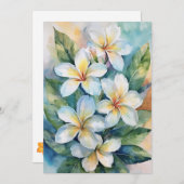 Maui Plumeria Feestdagenkaart (Voorkant / Achterkant)