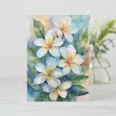 Maui Plumeria Feestdagenkaart (Staand voorkant)
