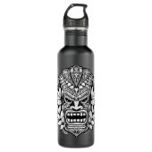 Maui Polynesische Hawaiian Tiki Head Tattoo Style  Waterfles (Voorkant)