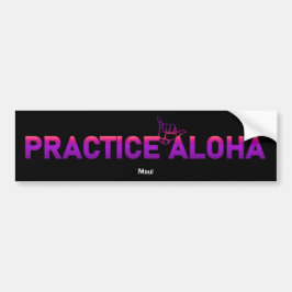 Maui Practice Aloha PurpleRay Shaka (losse hangen) Bumpersticker