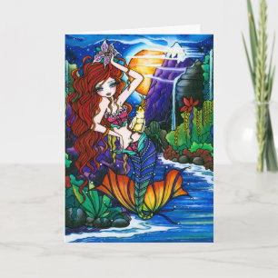 Maui Princess Mermaid Fairy Cockato-kaart Kaart