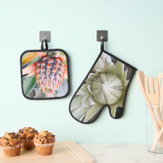 Maui Protea & Ananas Onderzetters Ovenwant & Pannenlap Set (Insitu(Ophanging))
