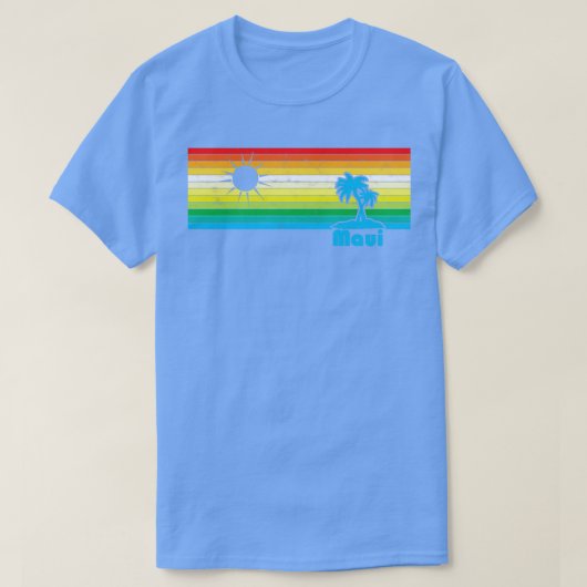 Maui Rainbow Paradise Sunset  Verontwaardigd 19 T-shirt (Design voorkant)
