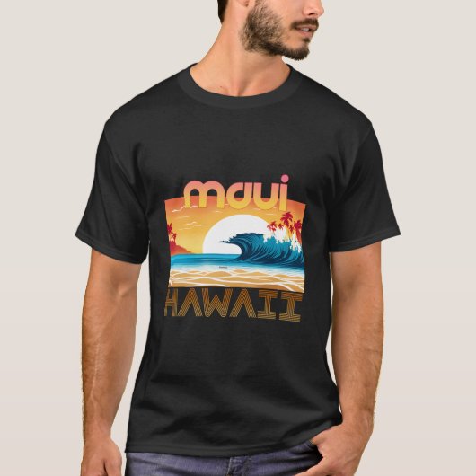 Maui Retro  Souvenir Kleding - Maui T-shirt (Voorkant)