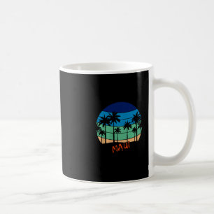 Maui Retro Vintage Zonsondergang Strand Design Pre Koffiemok