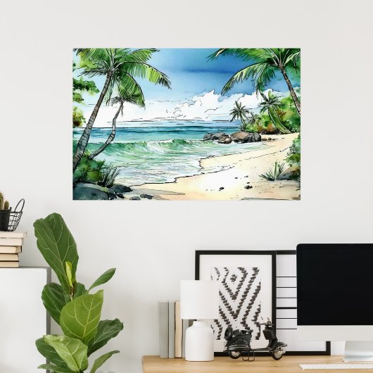 Maui Secret Beach Poster (Thuiskantoor)