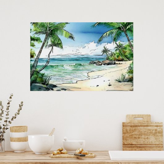 Maui Secret Beach Poster (Keuken)