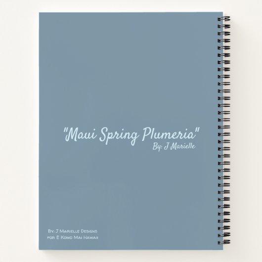 Maui Spring Plumeria Notebook Notitieboek (Achterkant)