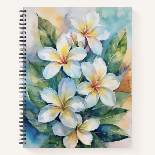 Maui Spring Plumeria Notebook Notitieboek (Voorkant)